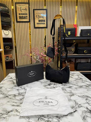 Prada Re edition 2005 Nylon Premium Quality Shoulder Bag With Box And Dust Bag (Black)