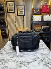 Calvin Klein Black Travel Duffle Bag with Adjustable Strap & Front Zip Pocket (Z0863-BLACK)