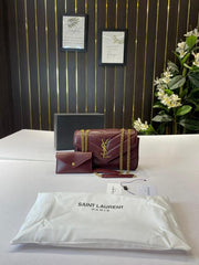 YSL loulou sling with OG box(6146-claret)