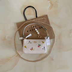 Coach Nolita 19 Fruit Sling Bag With Box Dust Bag Sling Chain