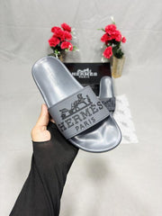 HERMES PARIS SLIDE GREY