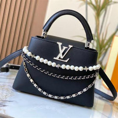 Louis Vuitton Capucines Medium Silver Black OG Double Box With Dust Bag 98177 6 Silver Black