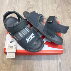 Nike Calm Adjust Grey White Sandal With Socks