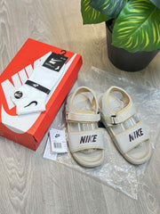 Nike Calm Adjust Beige Brown Sandal With Socks
