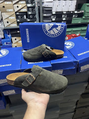 Birkenstock Boston GREEN SUEDE 1909