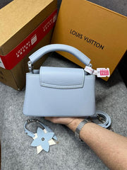 Louis Vuitton Capucines Mini Blue OG Double Box With Dust Bag M24688 Blue