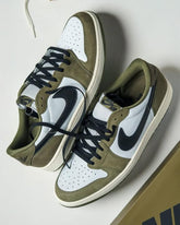 Nike Air Jordan 1 Retro Low Medium Olive and Summit White