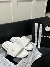 Chanel Camellia Classic FlipFlops With OG Box & Carry Bag (White 1078)