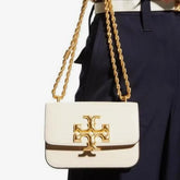 Tory Burch Elannor Premium Shoulder Bag With OG Box Dust Bag 112 White