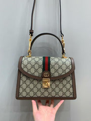 Gucci Ophidia GG Supreme Apricot Khakhi Bag With OG Box Dust Cover & Carry Bag 45688 Apricot Khaki