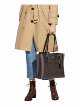 Coach Mollie Tote Signature Bag Premium Quality With Dust Bag Coffee Black 5500