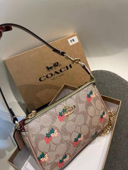 Coach Nolita 19 Strawberry Sling Bag With Box Dust Bag Sling Chain C1001 Strawberry