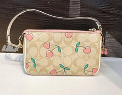 Coach Nolita 19 Pink Cherry Sling Bag With Box Dust Bag Sling Chain C1001 Pink Cherry