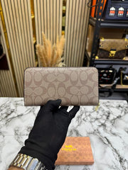 Coach Monogram PVC Leather Long Wallet (60017 Apricot)