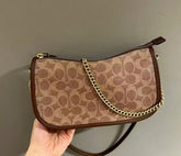 Coach Waverly 24i Shoulder Bag Signature Canvas Dark Coffee With OG Box Dust Cover & Carry Bag