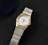 Omega Constellation Sedna 2Ton-Gold-White Women's