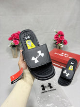 UNDER ARMOUR IGNITE ADJUSTABLE STRAP SLIDES BLACK