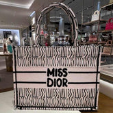 Miss Dior By Christian Dior Graffiti Book Large Tote With OG Box & Dust Bag & Scarf L Pink 41cm Sale