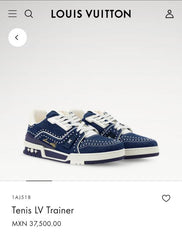 Louis Vuitton LV Trainer Indigo Blue Monogram Denim UA