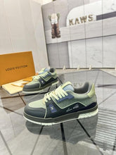 Louis Vuitton LV Trainer Grey Blue Textile Leather UA Quality