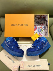 LV UA Vuitton crystal trainer blue diamond PREMIUM UA QUALITY