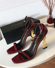 YSL Opyum Heels Premium Wine with OG Box & Carry Bag