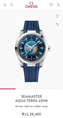 Omega Seamaster Aqua Terra World Map Automatic