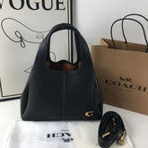 Coach Lana 23 Black With OG Box Dust Cover Long Belt CM545 Black
