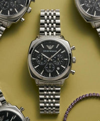Emporio Armani Antonio Chronograph Silver-Black