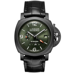 Luminor Panerai Dieci Giorni GMT Ceramica Black Leather