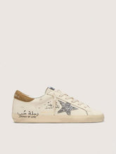 WMN Golden goose Super-Star nappa silver glitter star and all-over lettering