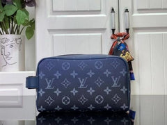 Louis Vuitton Locker Dopp Kit Blue Gradient Dual Shade Monogram Shadow With OG Box & Carry Bag Blue 11559