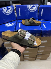 Birkenstock Arizona green Suede
