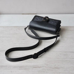 Coach Tabby Shoulder Bag 26 Black Apricot Print Leather Dual Strap With OG Double Box High Quality Black Black Apricot Print 80626