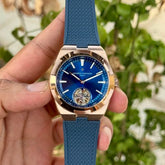 Vacheron Constantin Overseas Tourbillion Blue Rose gold Semi ETA