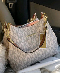 Michael Kors Fulton Shoulder Bag With Dust Bag Beige Brown 8500