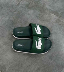 Lacoste Croco Slide Green White