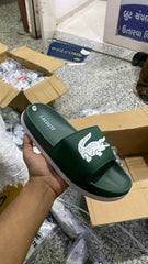 Lacoste Croco Slide Green White
