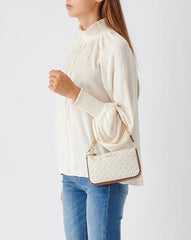 Michael Kors MK MD Chain Pouchette Bag With OG Box & Dust Bag 1930 Beige Brown