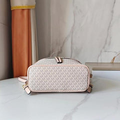 Michael Kors 908 Pink Beige CB Signature Edition Medium Backpack With Carry Bag & Dust Cover Pink Beige