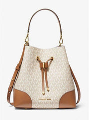 Michael Kors CB Bucket Beige-Brown With Dust Cover Carry Bag 168 Beige Brown