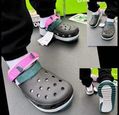 Crocs Classic Hiker Clog Black Pink Green