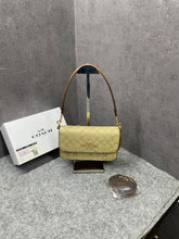 Coach Brynn C4 Apricot Shoulder Bag Signature Canvas With OG Box & Dust Cover Apricot
