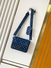 Louis Vuitton LV M45320 Virgil Abloh Trio Messenger Multi Crossbody Bag With OG Box & Dust Bag Gradient Blue