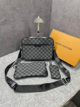 Louis Vuitton LV M45320 Virgil Abloh Trio Messenger Multi Crossbody Bag With OG Box & Dust Bag Grid Grey Hague