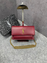 Ysl Sunset Wine Small Shoulder Bag With OG Box & Dust Cover 8878 Wine