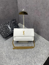 Ysl Sunset White Small Shoulder Bag With OG Box & Dust Cover 8878 White