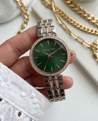 Michael Kors Darci Tuton Rose Gold Green