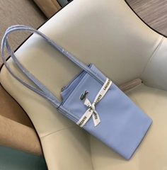 Lacoste Leather Tote Light Blue Premium With OG Packing