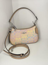Coach Teri Shoulder Bag Rainbow Signature Canvas With OG Box & Dust Cover Ca548 Rainbow
